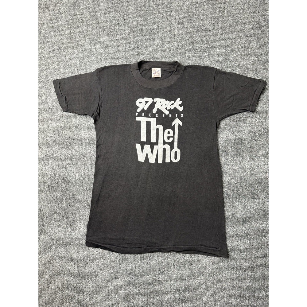 Mens Band Tee The Who 97 Rock Farewell Tour 1982 Black Graphic, Size S